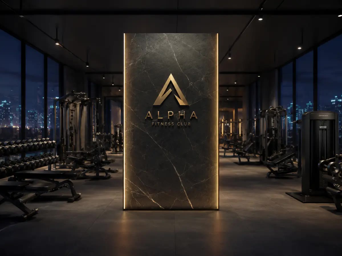 Alpha Fitness Club – koncept vizuelnog identiteta fitness brenda